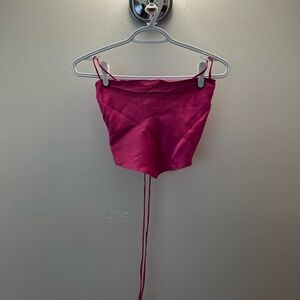 Zara Pink backless Strap Top